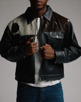 Cowhide Leather Jacket - Black
