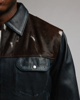 Cowhide Leather Jacket - Black
