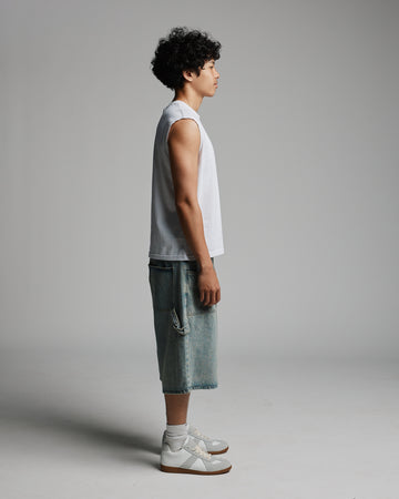 Cropped Tank Top - White