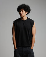 Cropped Tank Top - Black