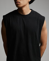 Cropped Tank Top - Black