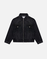 Denim Zip Jacket - Washed Black