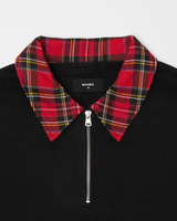 Flannel 1/4 Zip - Black