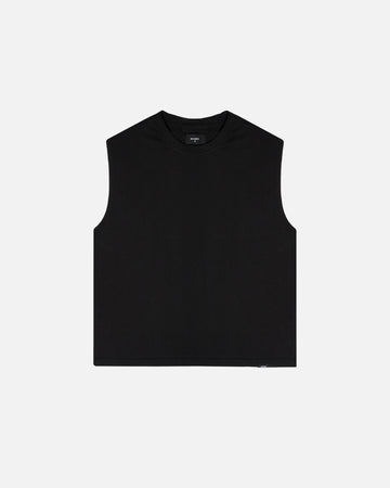 Cropped Tank Top - Black