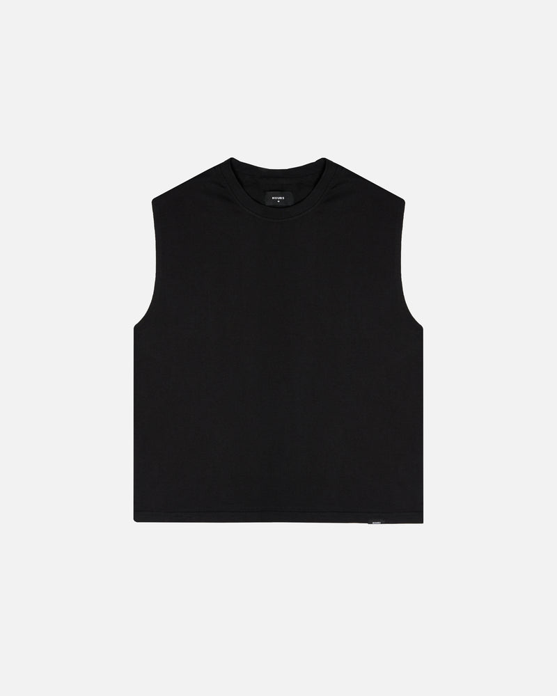 Cropped Tank Top - Black
