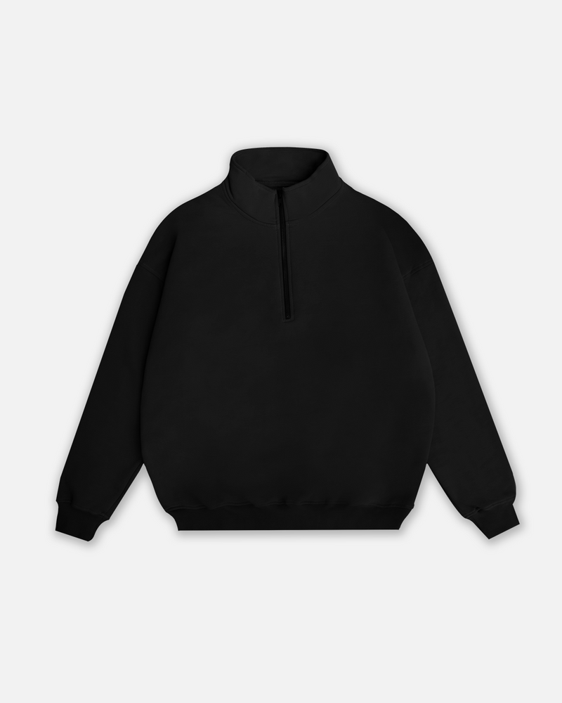 Black quarter online zip hoodie