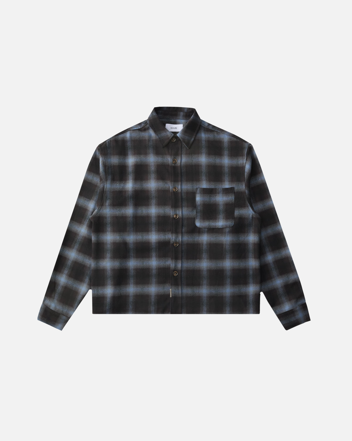 Cropped Flannel - Blue