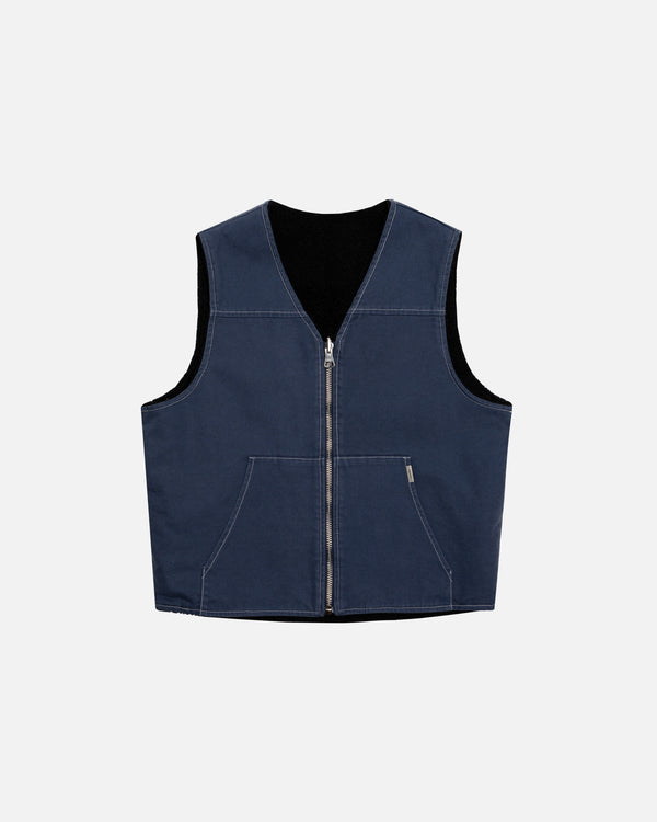 Reversible Workwear Vest - Washed Blue