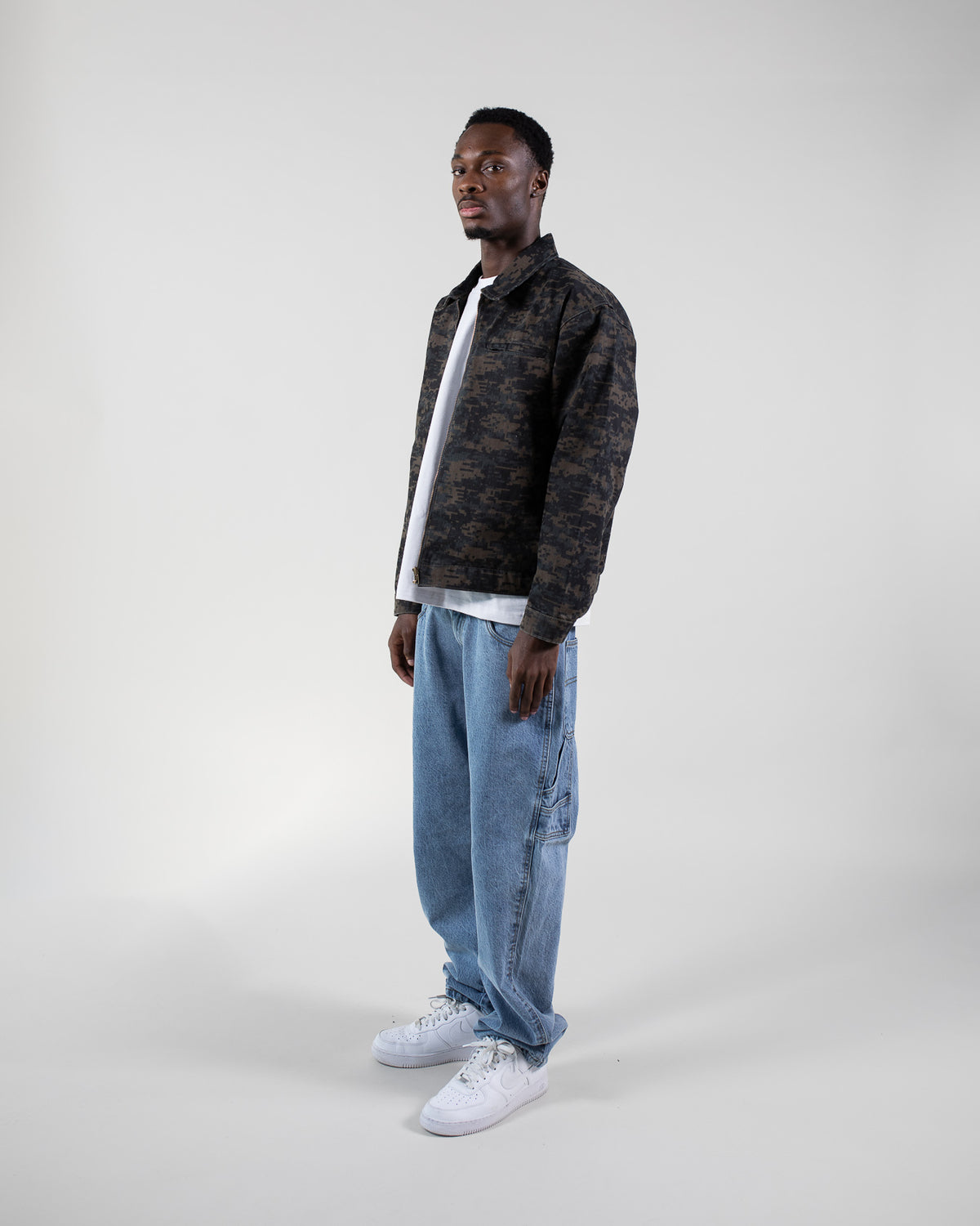 ジャケット・アウター WASHED CANVAS FIELD JACKET CAMO L Habit Camo Jacket Sz XL Veil Wideland Wolf Turkish Coffee Hooded