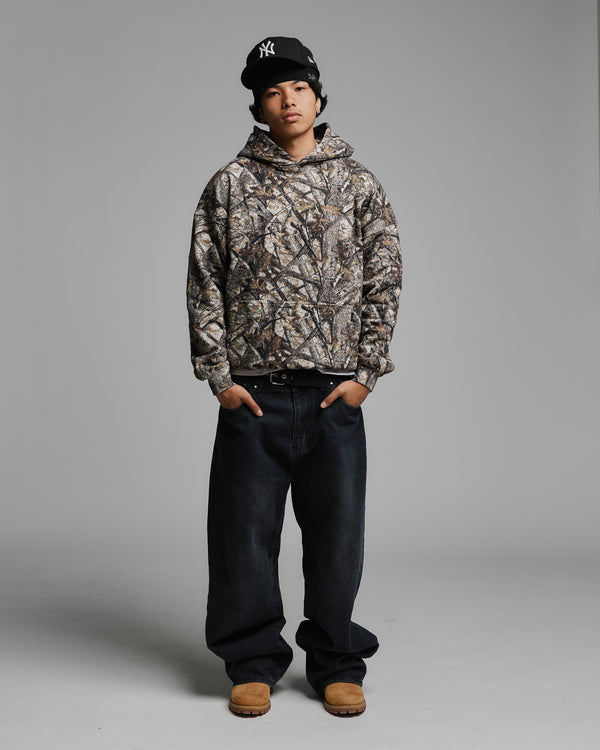 Drop Shoulder Hoodie - Camo
