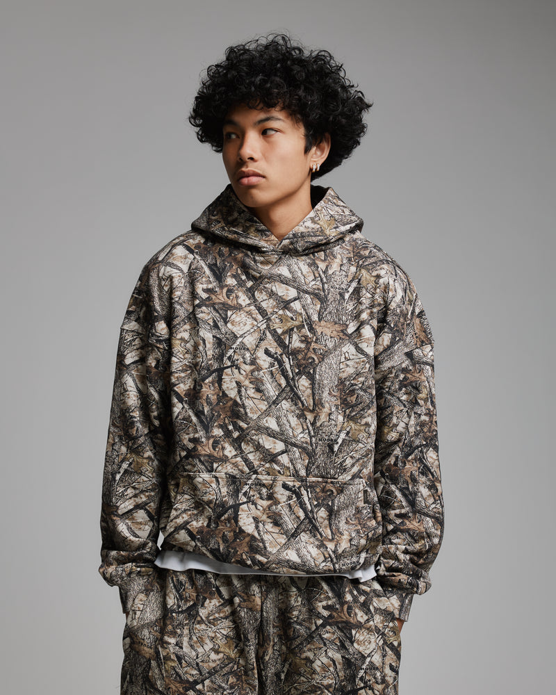Drop Shoulder Hoodie - Camo
