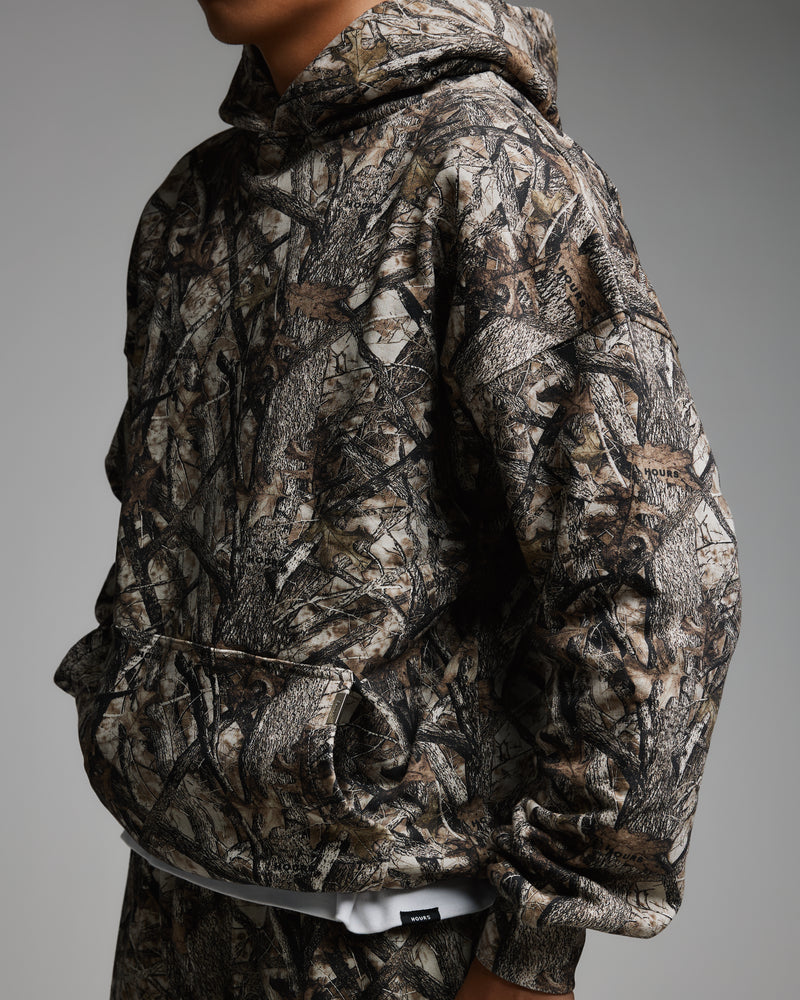 Drop Shoulder Hoodie - Camo