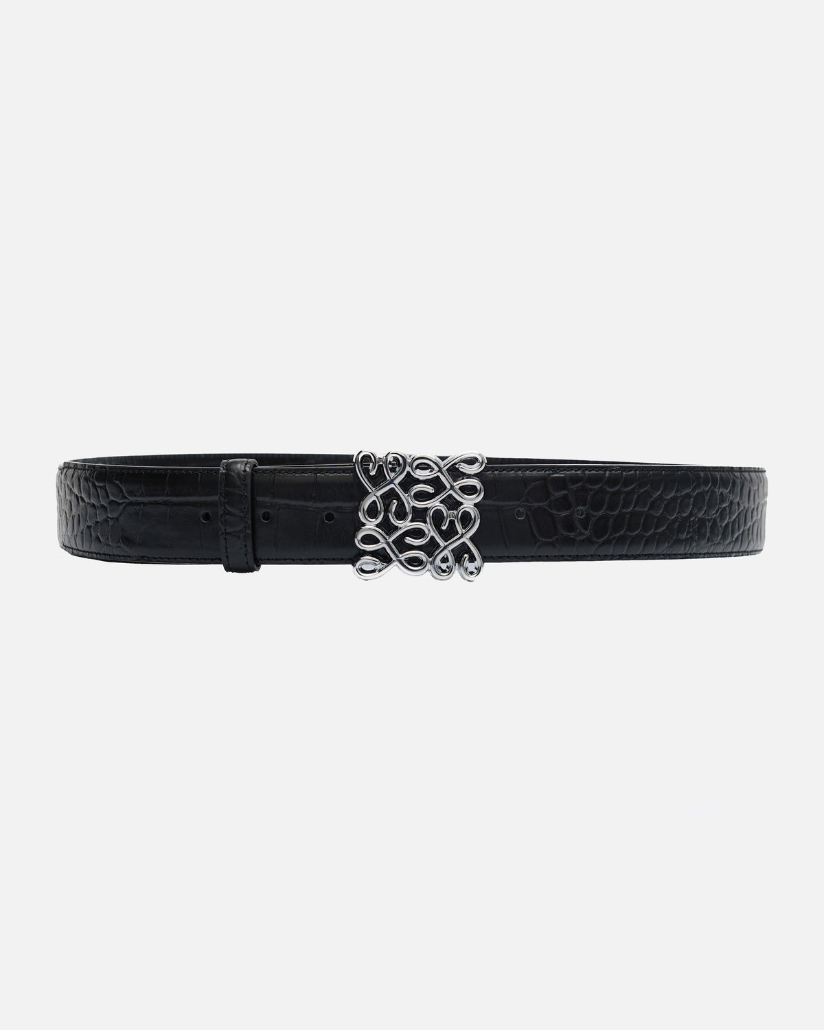 Signature Belt - Crocodile Black