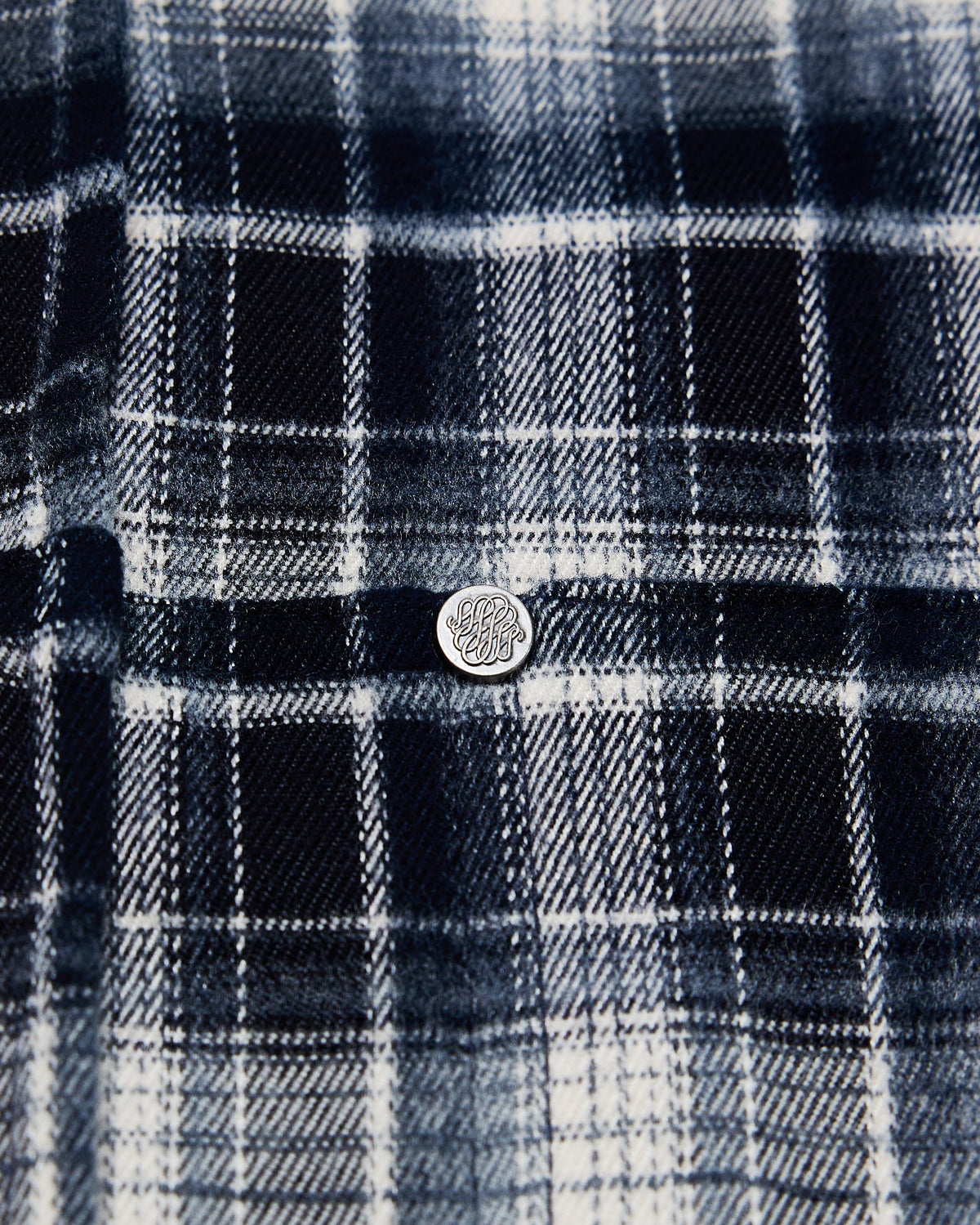 Cropped Flannel - Navy
