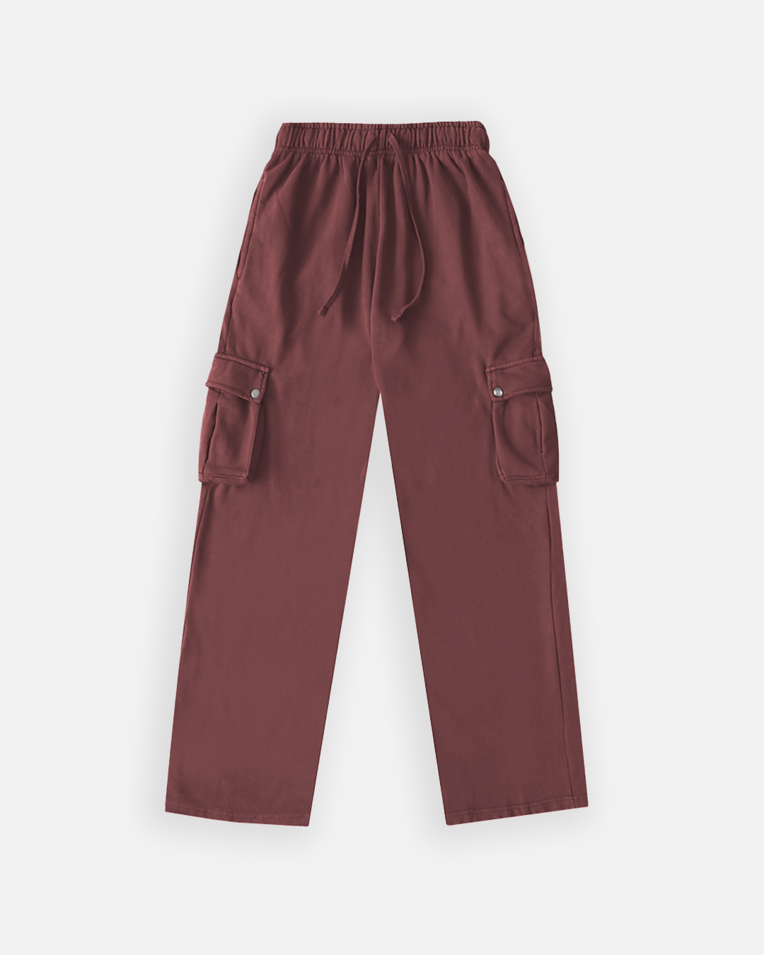 Baggy Cargo Sweatpants - Vintage Burgundy