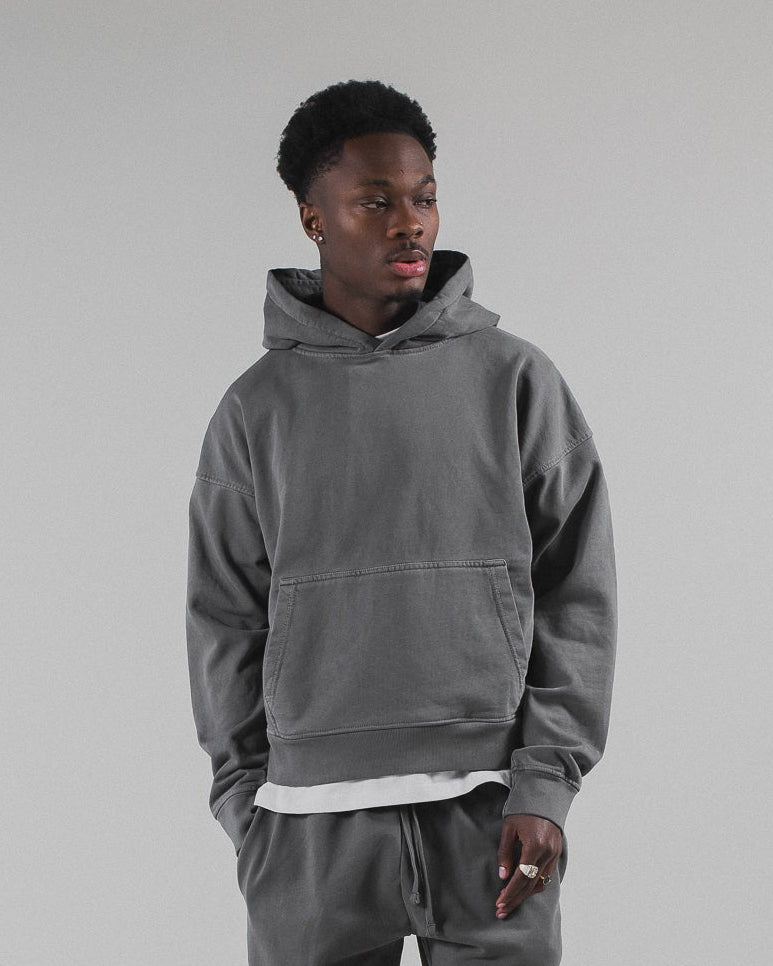 Cropped Hoodie - Vintage Grey