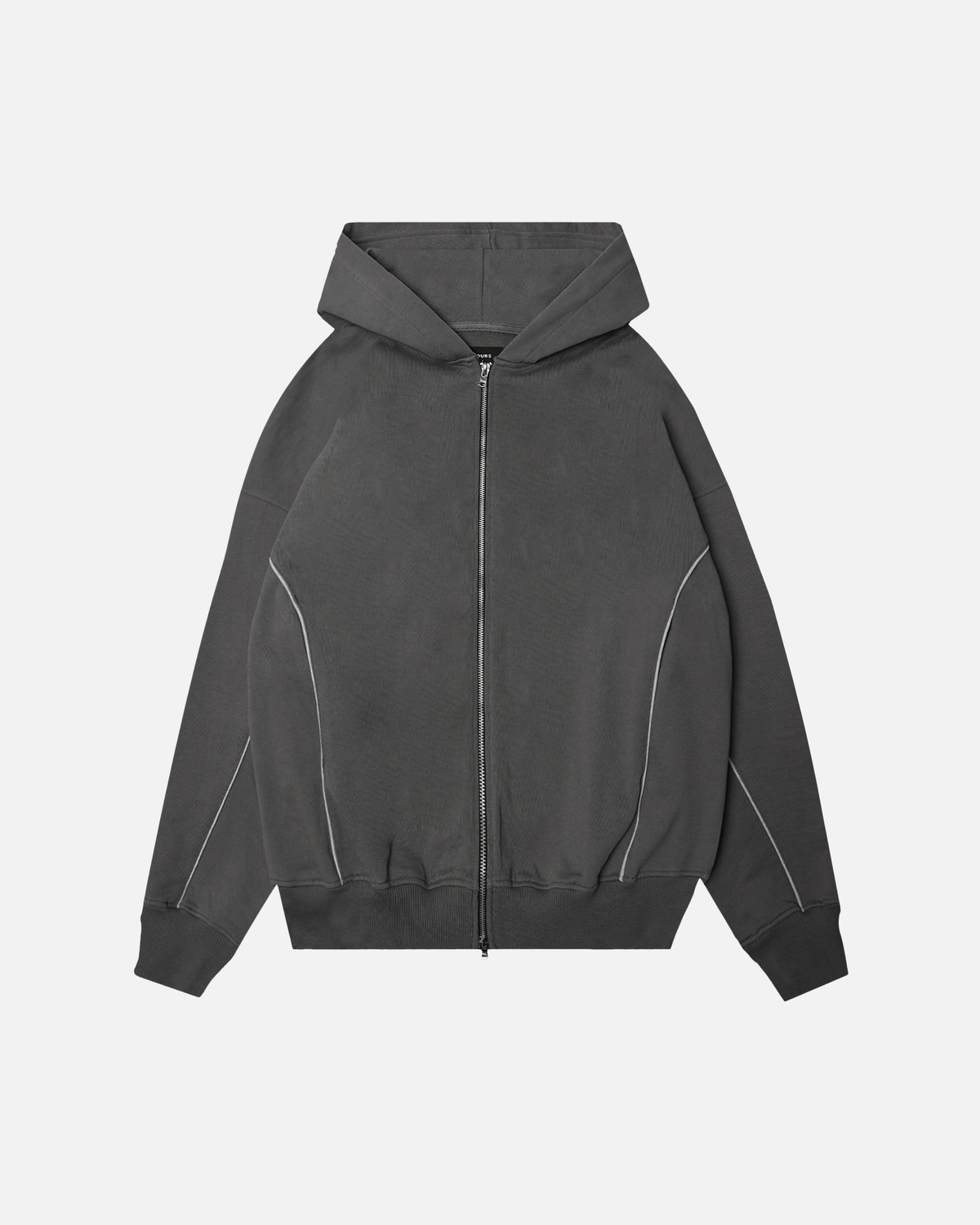 URU(ウル)/HOODED COAT/Charcoal Arc Zip Hoodie - Charcoal