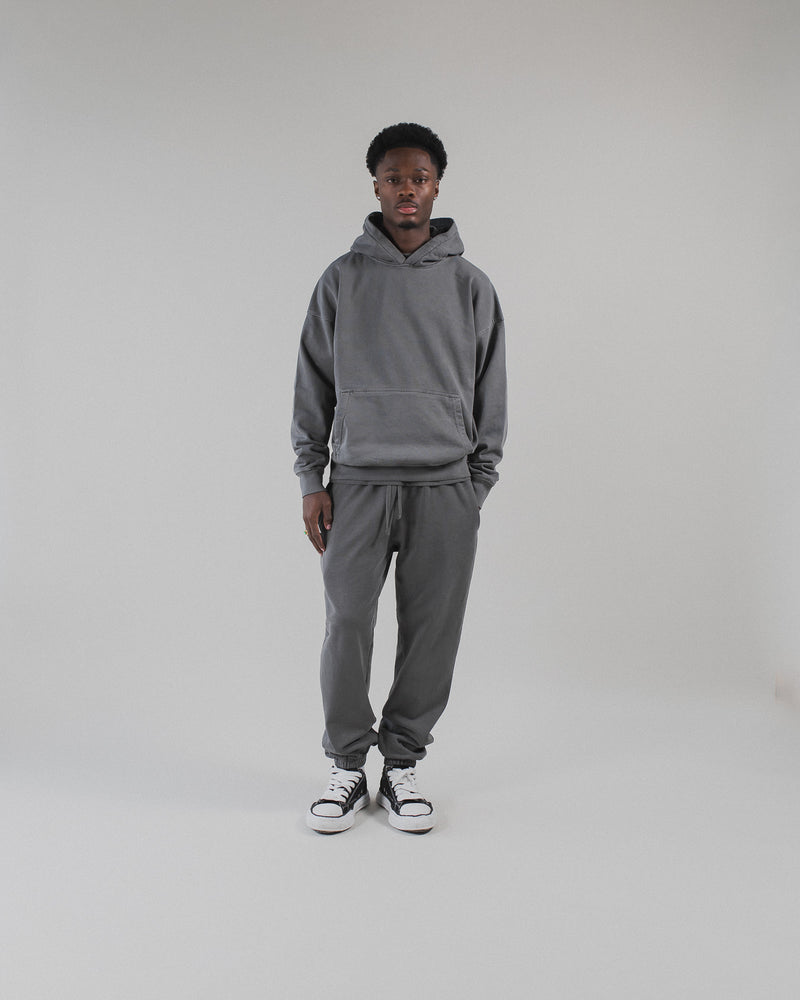 Drop Shoulder Hoodie - Vintage Grey