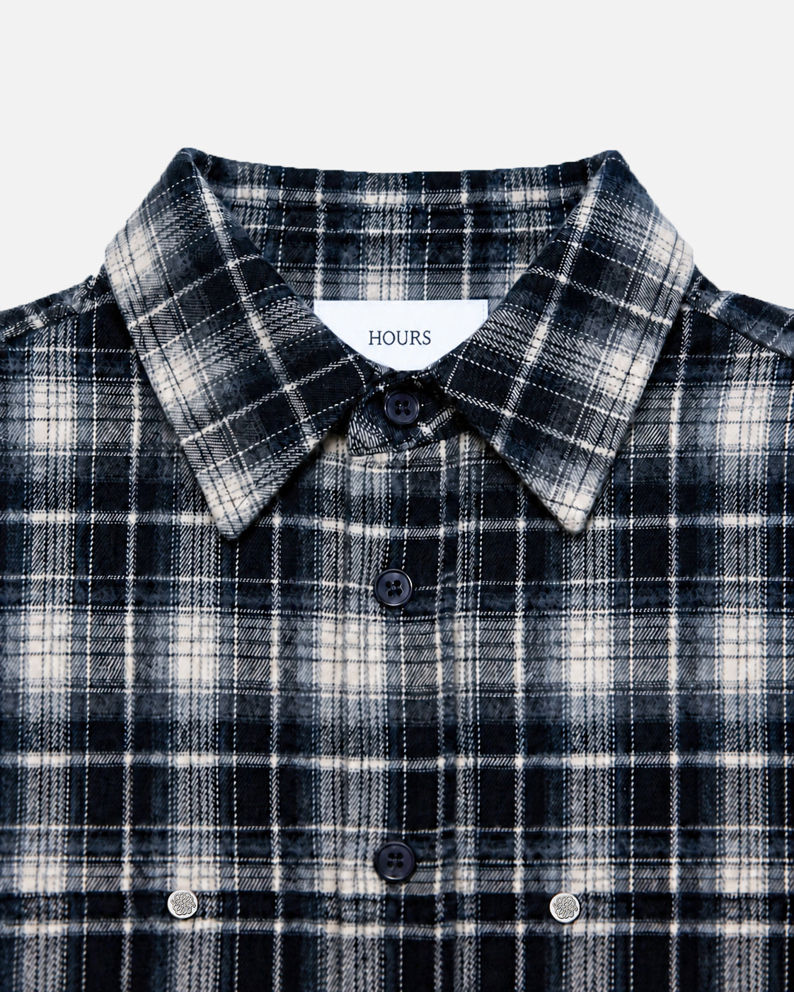 Cropped Flannel - Navy