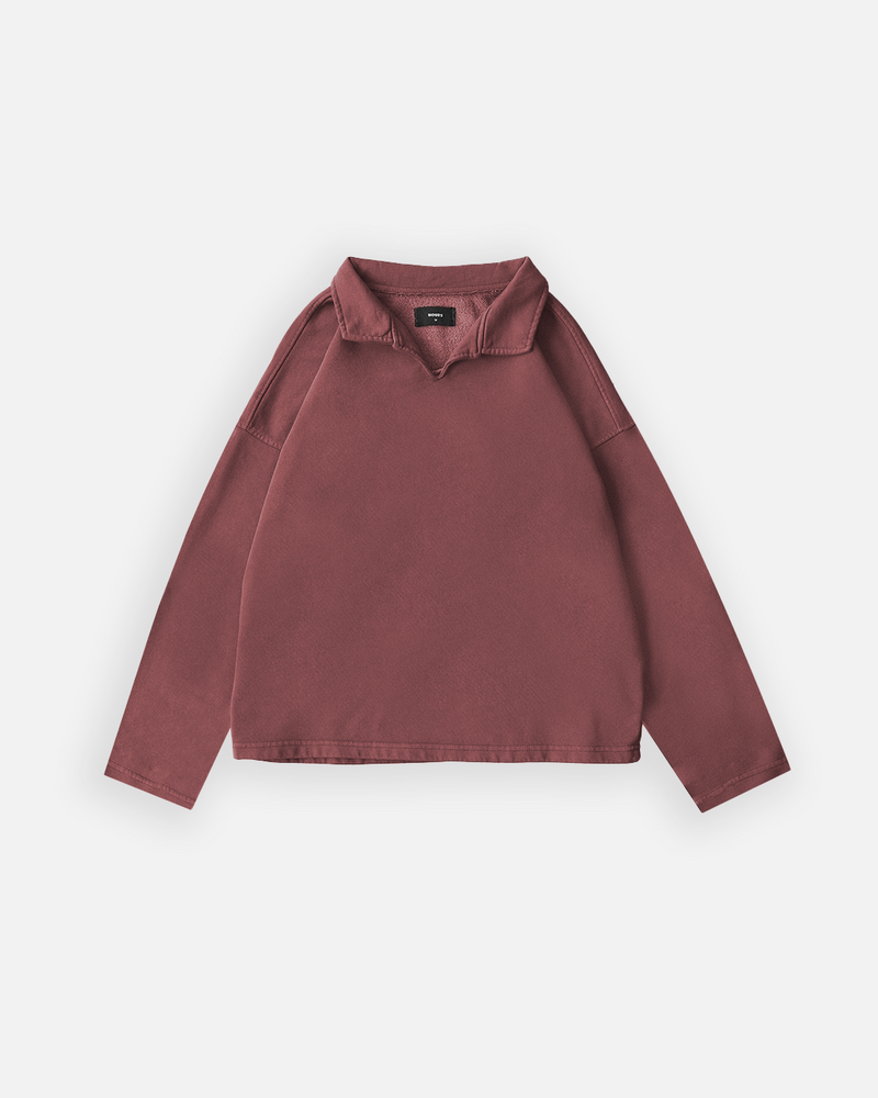 Collared Sweater - Vintage Burgundy