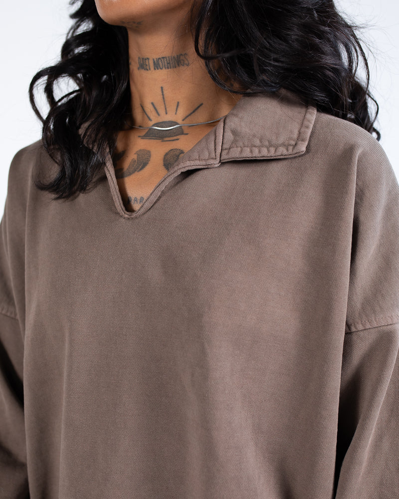 Collared Sweater - Vintage Brown