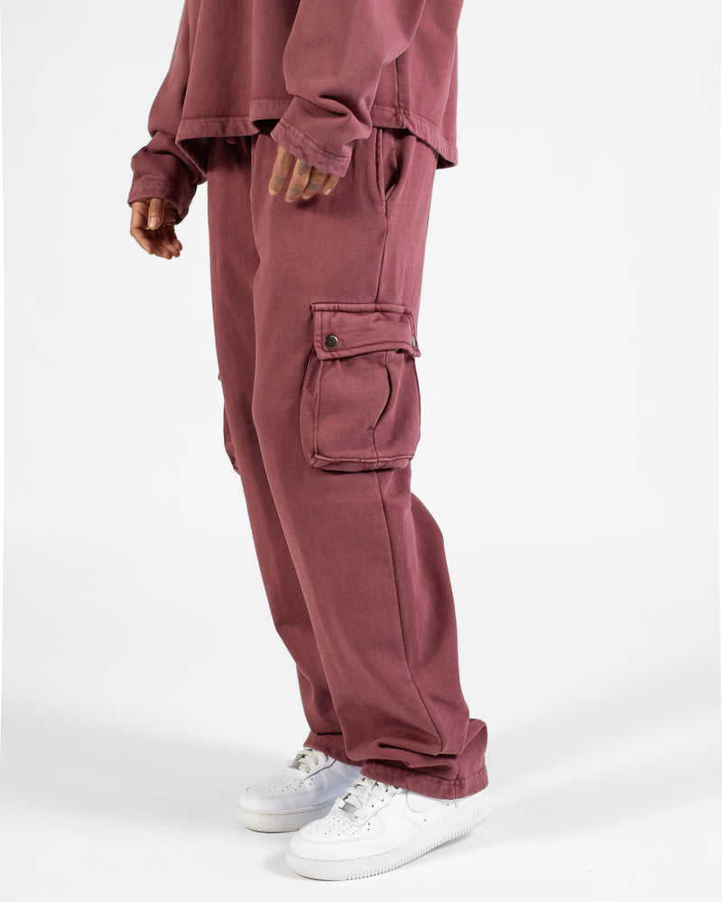 Cargo Sweatpants - Vintage Burgundy