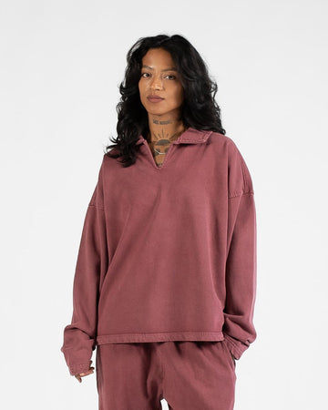 Collared Sweater - Vintage Burgundy