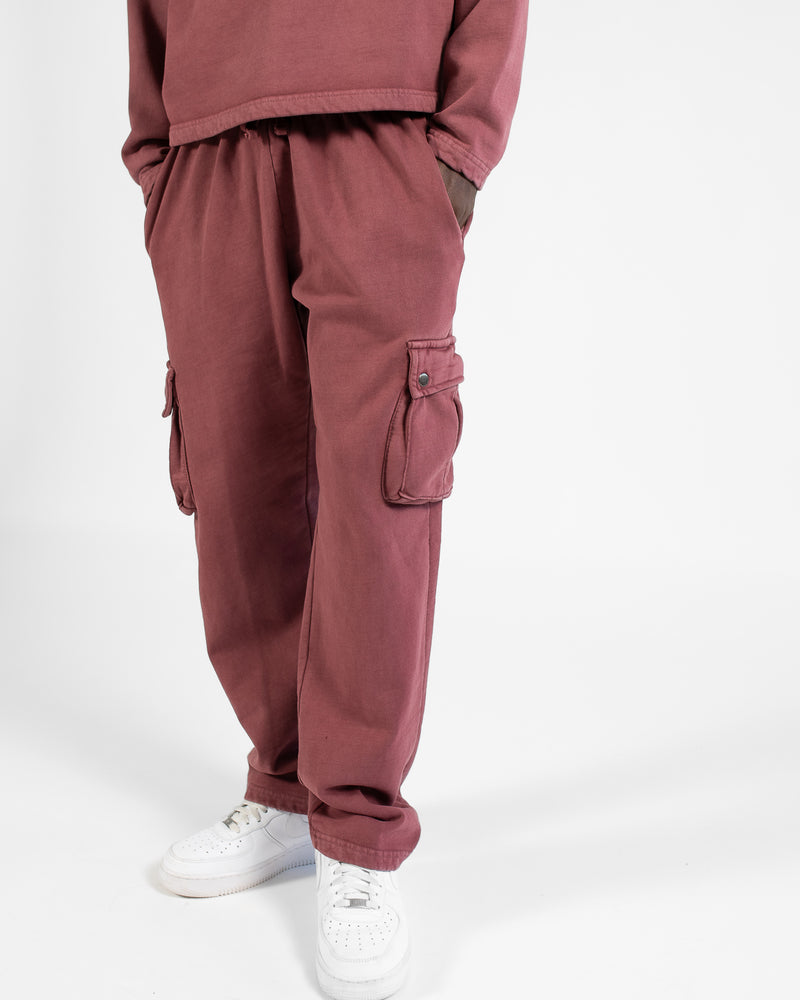 Cargo Sweatpants - Vintage Burgundy