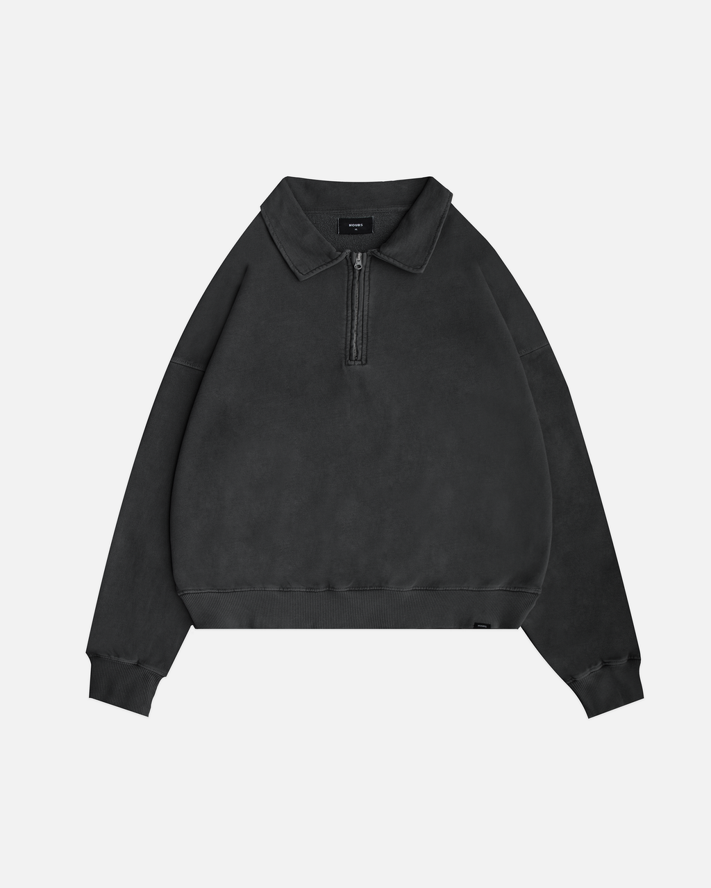 Cropped 1/4 Zip - Vintage Black – Hours