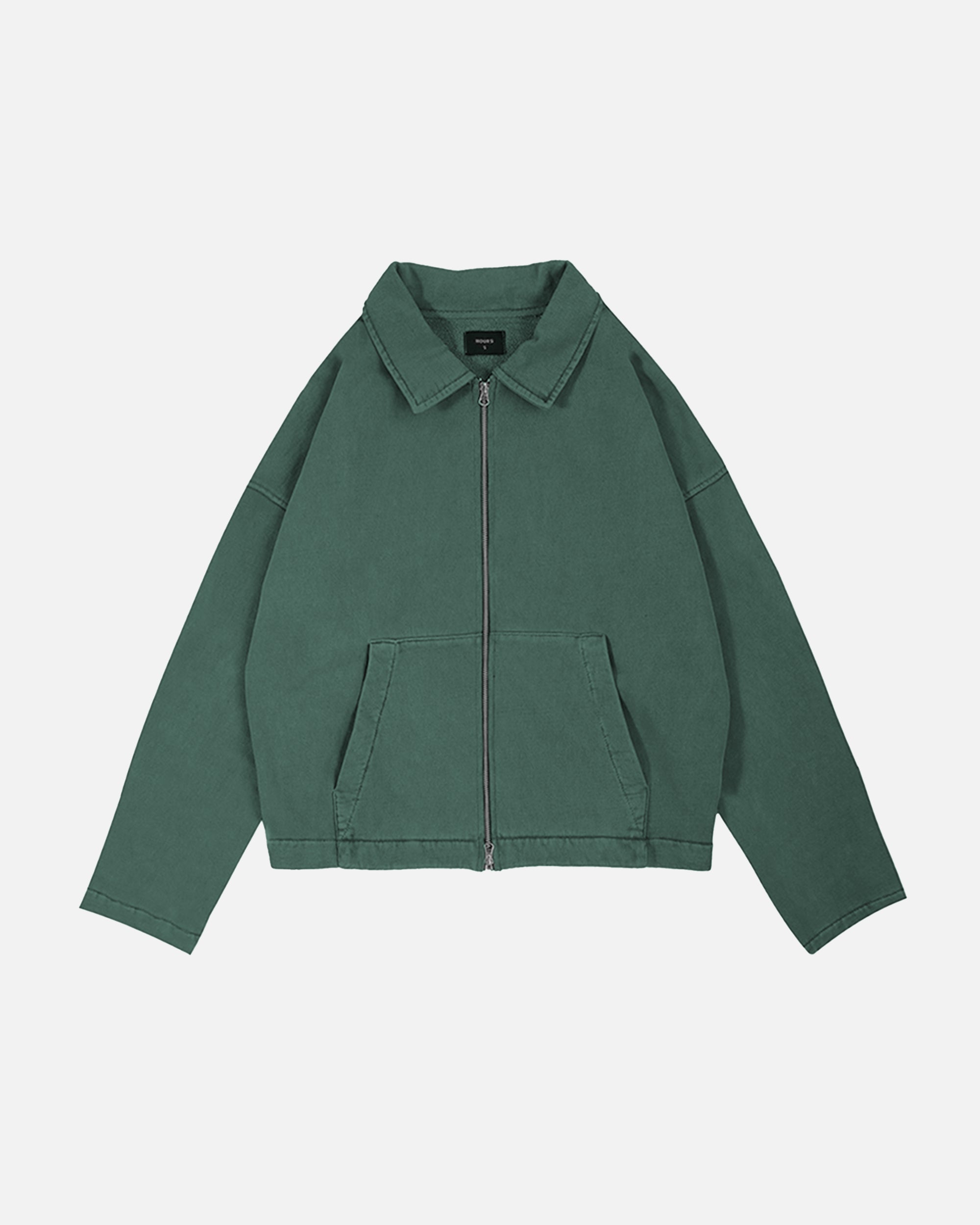 Collared Full Zip - Vintage Grey