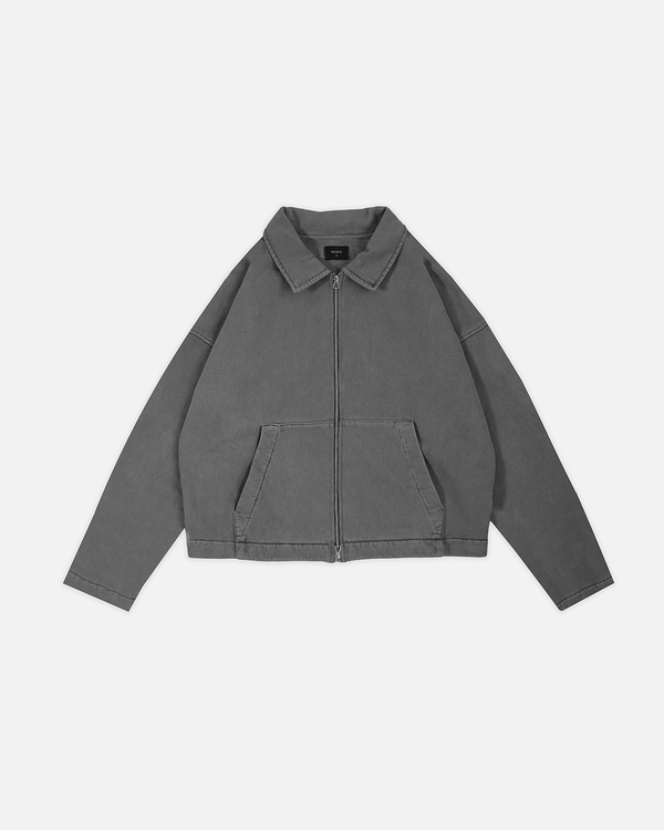 Collared Full Zip - Vintage Grey