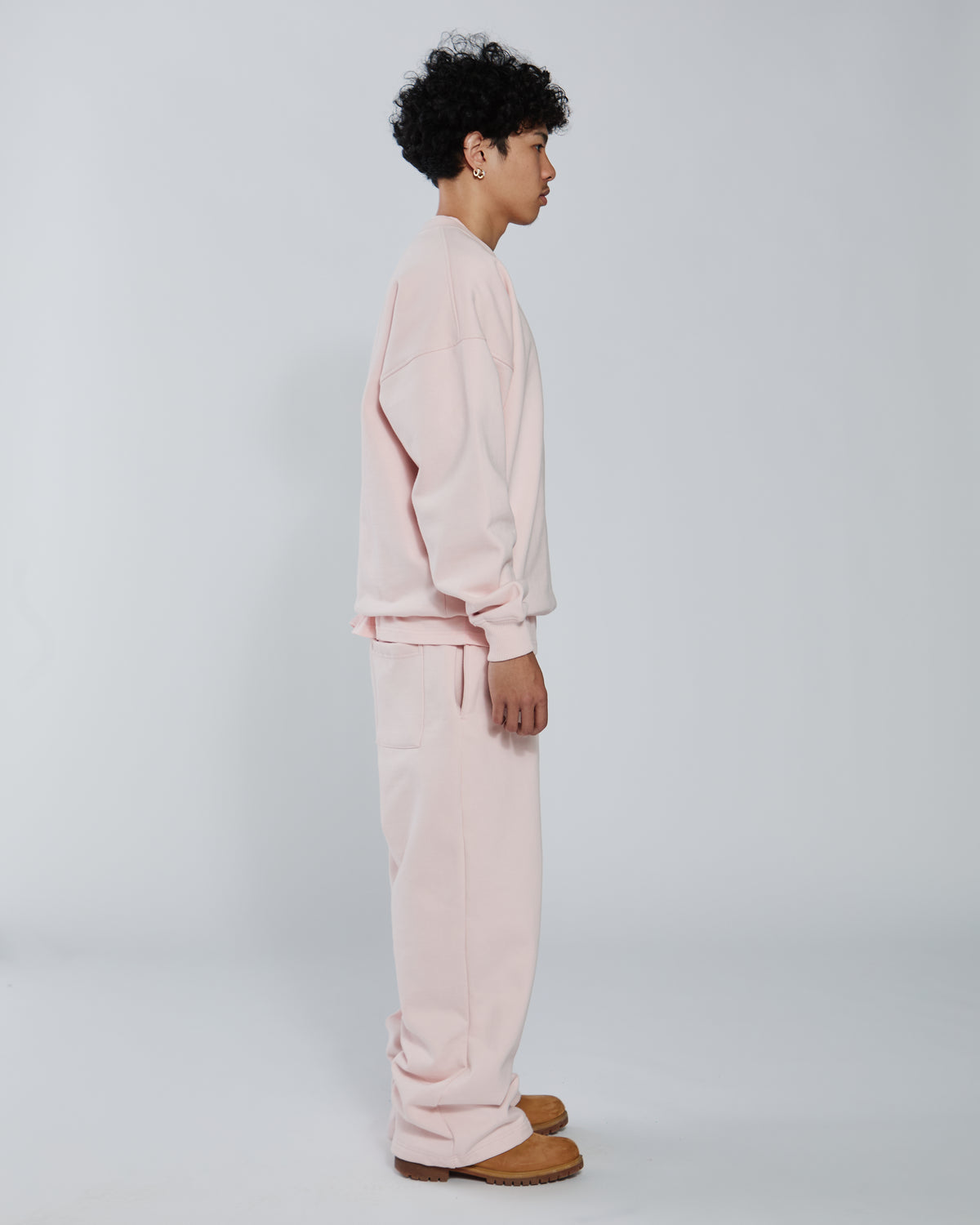 Drop Shoulder Crewneck - Blush
