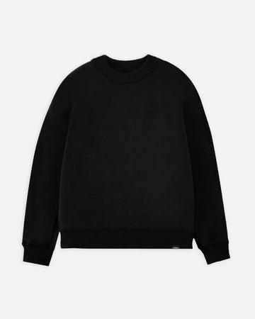 Drop Shoulder Crewneck - Black
