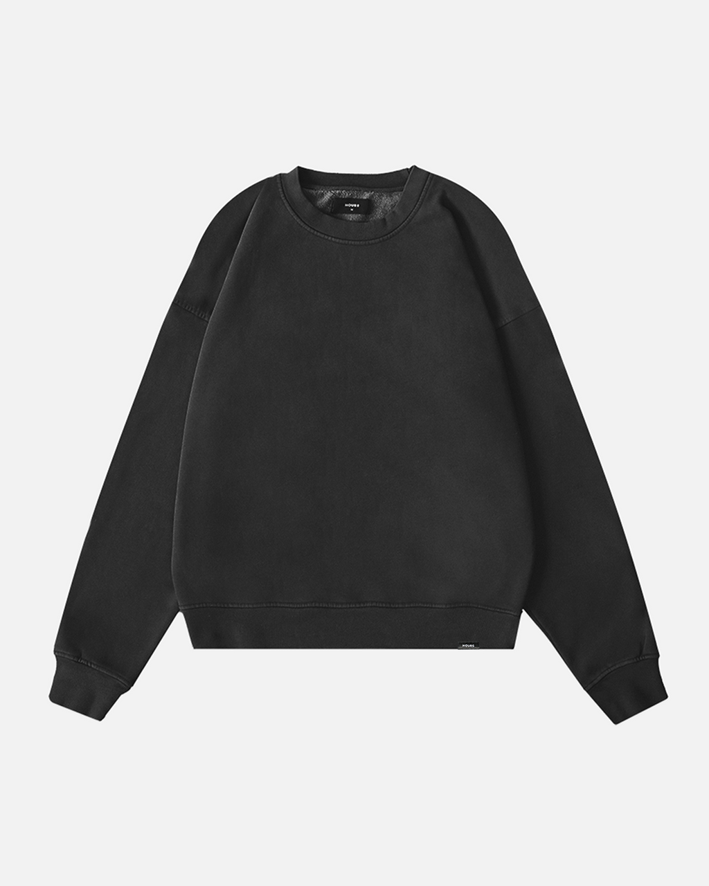 Drop Shoulder Crewneck - Vintage Black – Hours