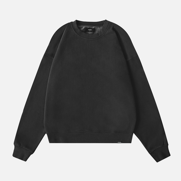 Drop Shoulder Crewneck - Vintage Black – Hours