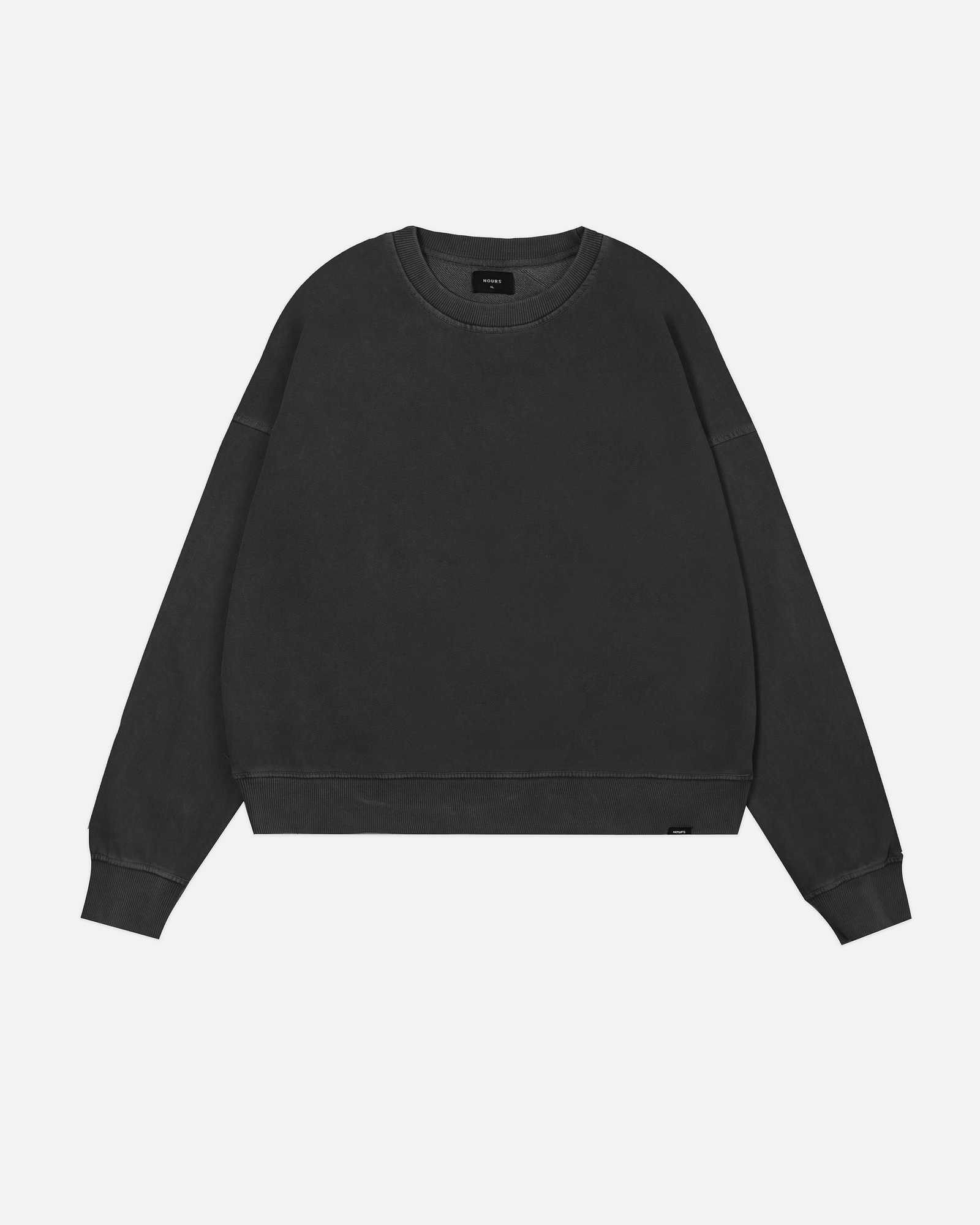 R.H. VINTAGE / Cut Off Sweat Shirt/スウェット/XS/コットン/BLK/3810900285 Cropped Crewneck - Vintage Black – Hours