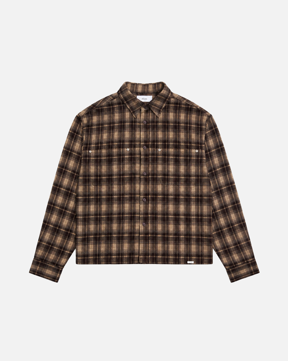Cropped Flannel - Brown