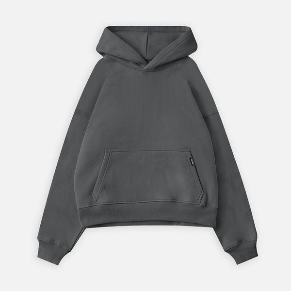 トップス heve Cloudy Tops charcoal CroppedHoodie-Charcoal-