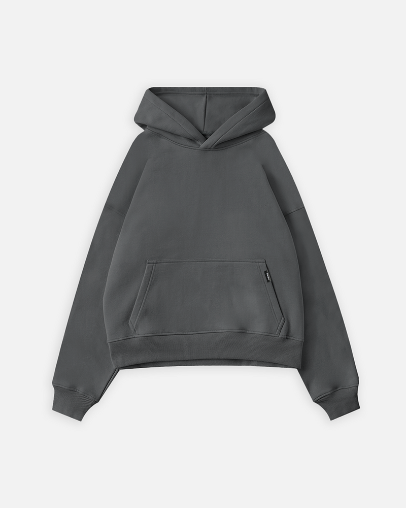 Cropped Hoodie - Charcoal