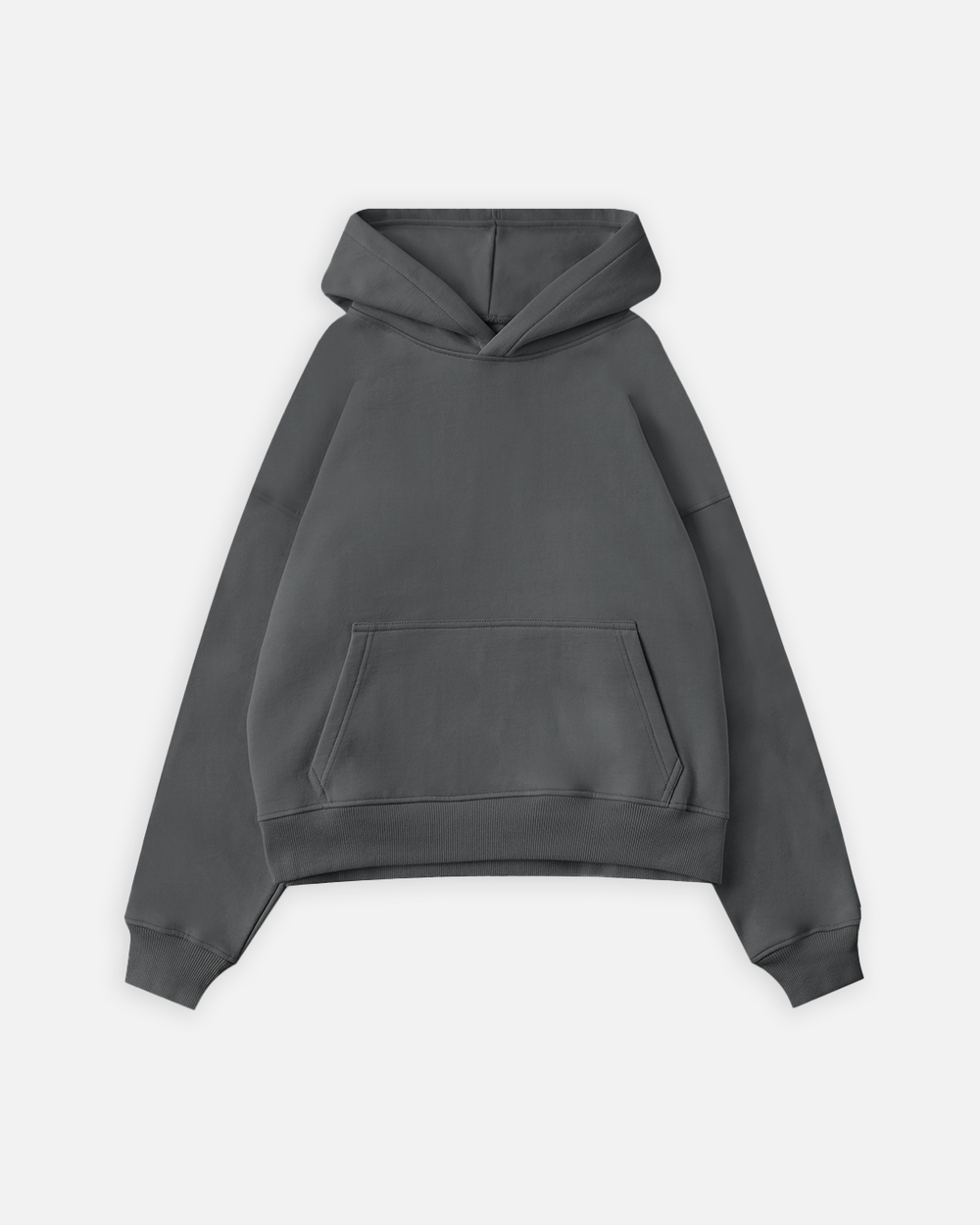 Dark grey cropped hoodie on sale