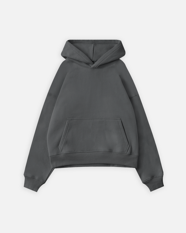 Cropped Hoodie Charcoal Hours