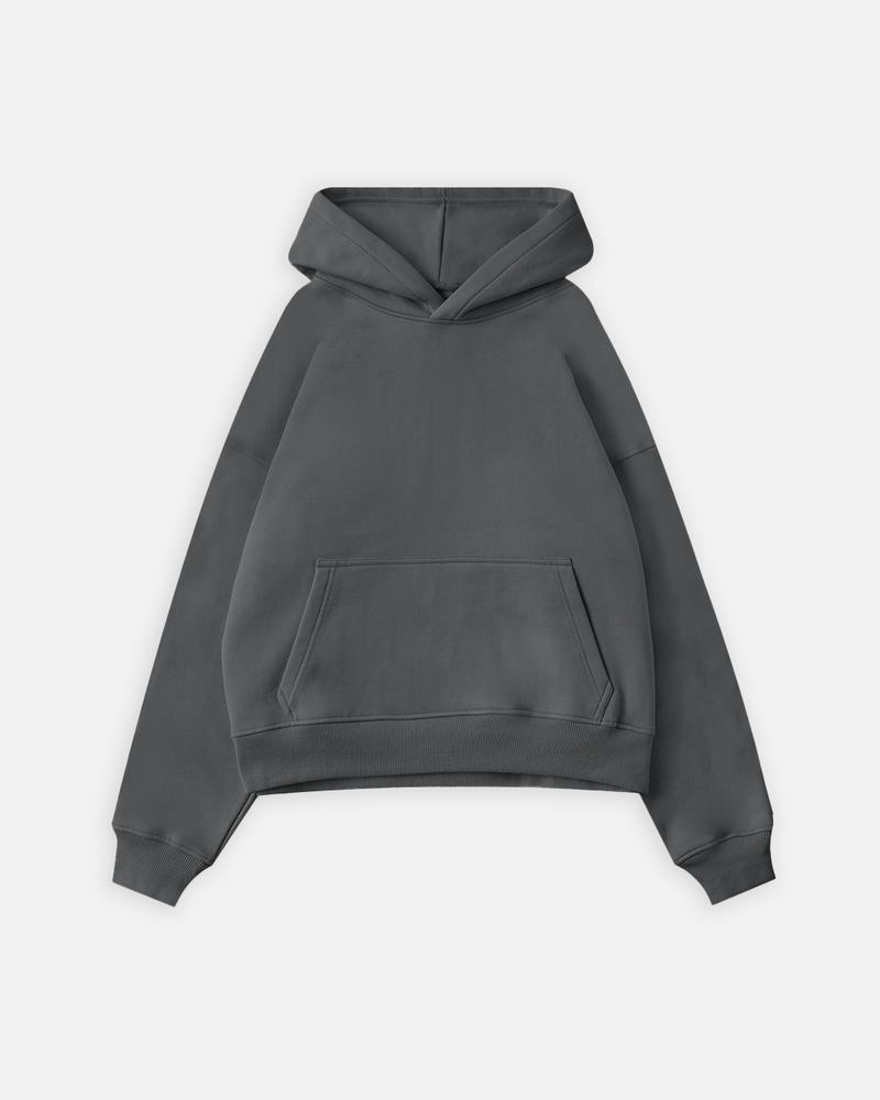 Cropped Hoodie - Charcoal