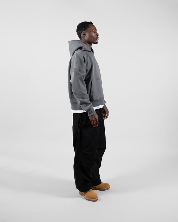 Cropped Hoodie - Charcoal