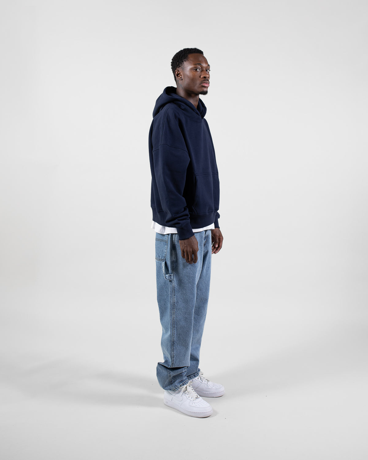 Cropped Hoodie - Navy – Hours