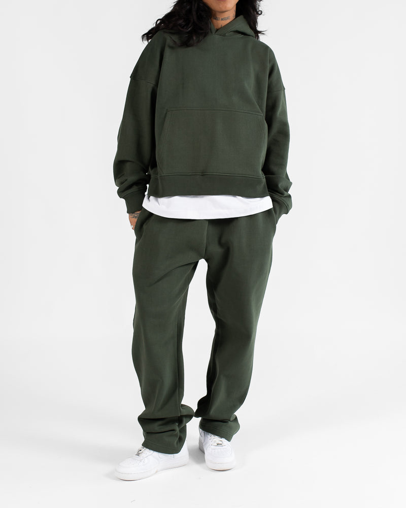 Open Bottom Sweatpants - Olive