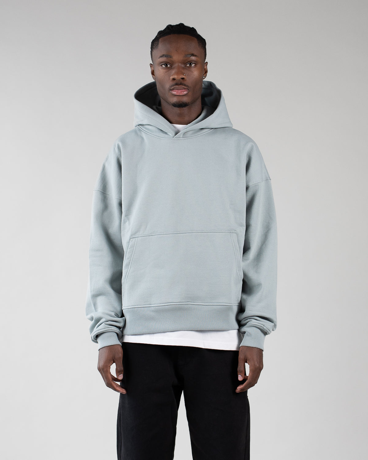 Cropped Hoodie Slate Hours