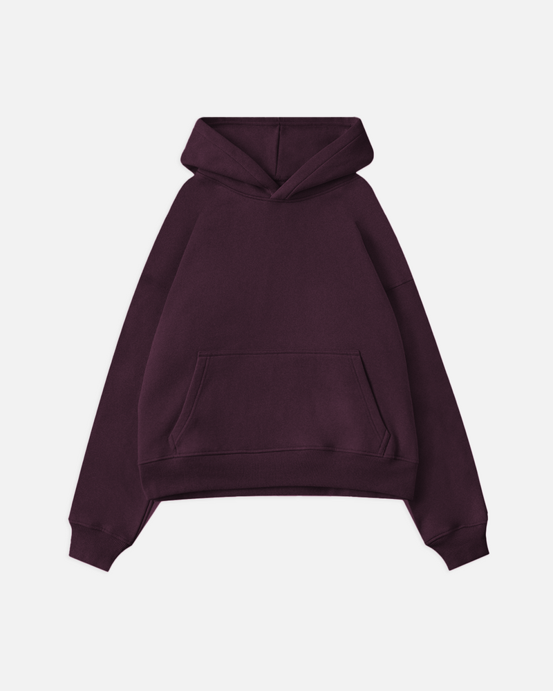 Cropped Hoodie - Wine