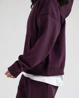 Cropped Hoodie - Wine