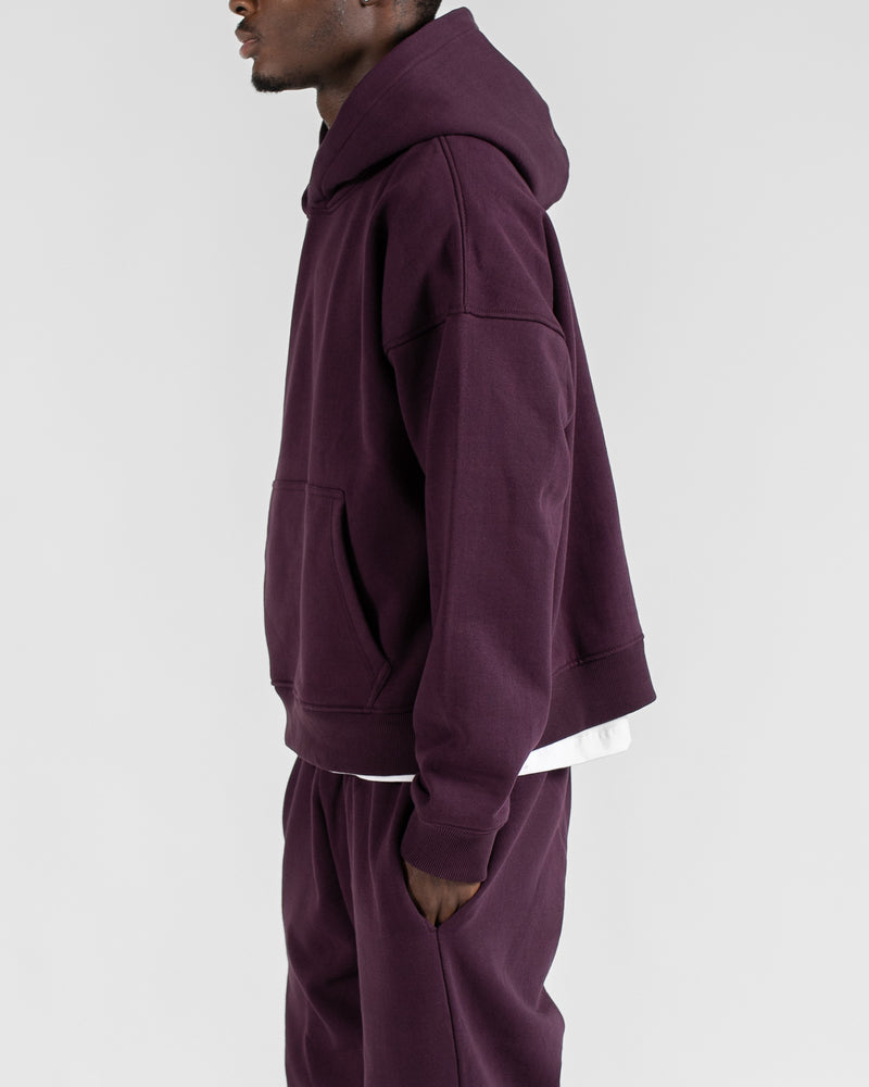 Cropped Hoodie - Wine