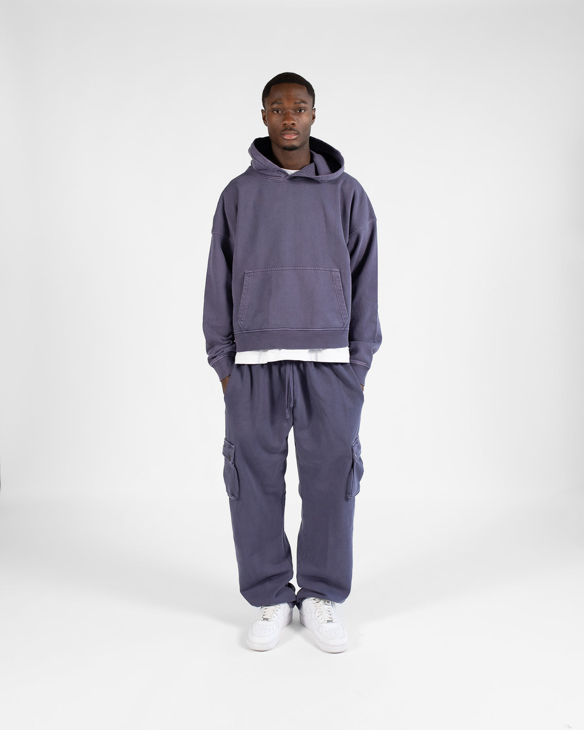 Baggy Cargo Sweatpants - Vintage Midnight